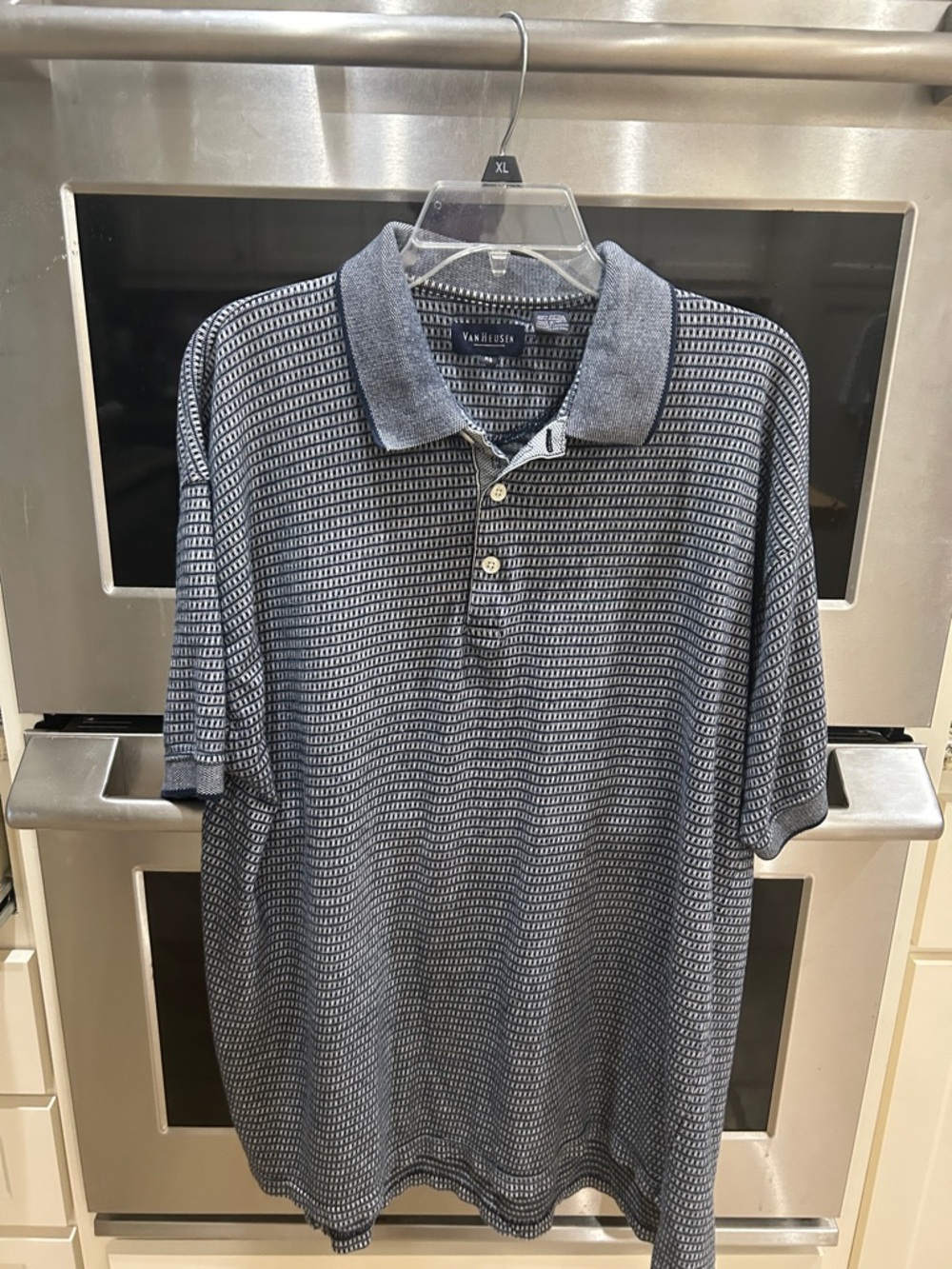 Van Heusen Men’s Blue Patterned Polo XL